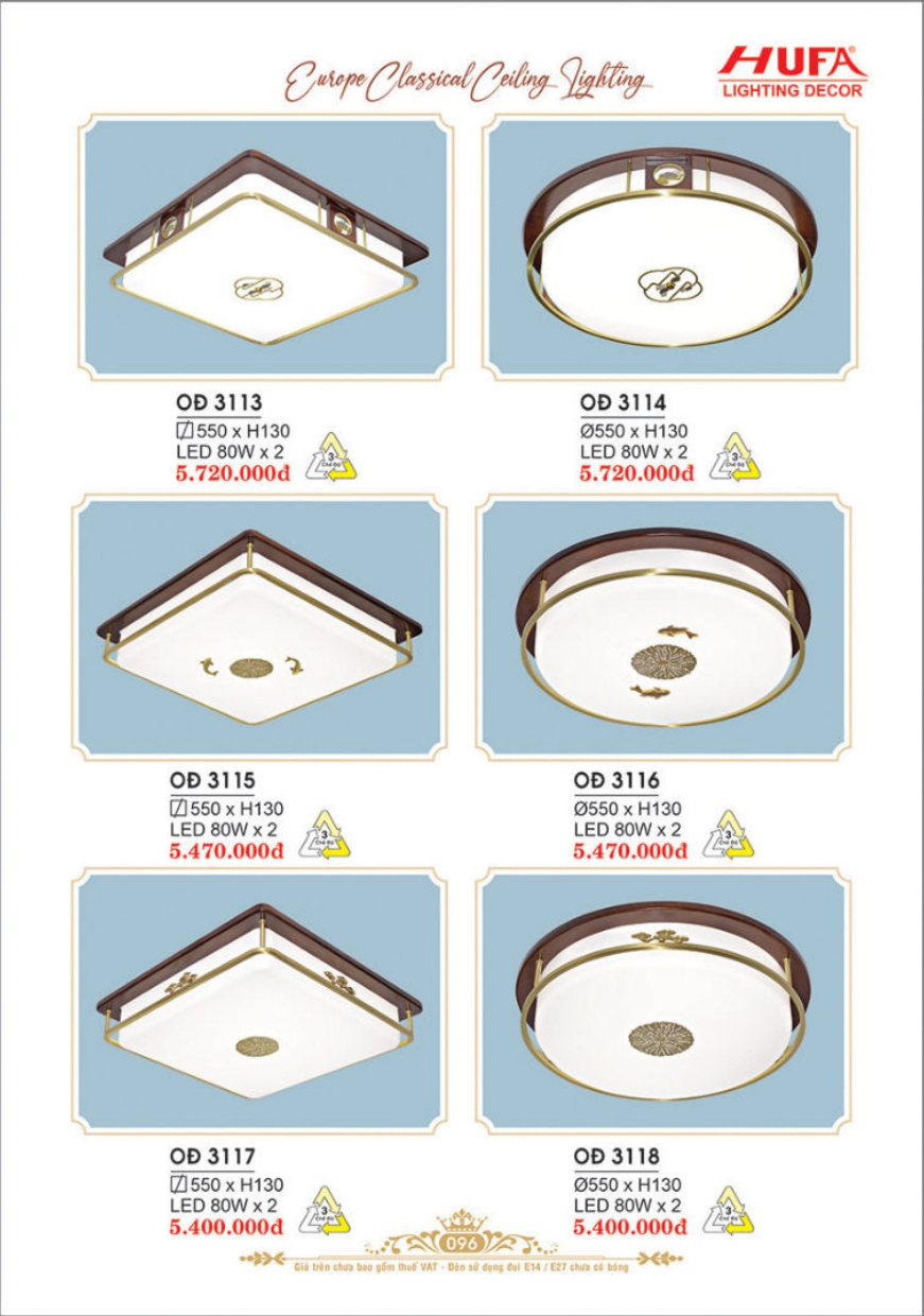 Bảng giá đèn trang trí HUFA